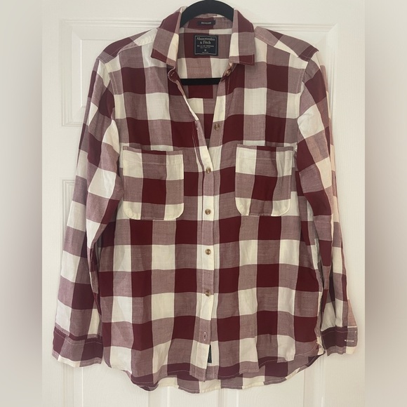Abercrombie & Fitch Tops - Abercrombie & Fitch Boyfriend Plaid Blouse